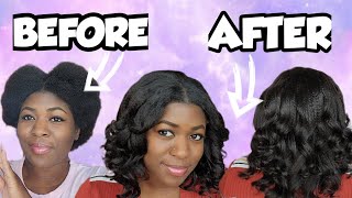 Wearing A U-Part Wig With My Type 4 Afro Short Natural Hair Twa [Featuring Eayon Hair]