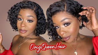 |Start Tofinish| Affordable Short & Sassy Realistic Curly Bob Wig! Natural Hairline! Omgqueenhair