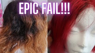 Diy Water Color Wig..Dying My Wig Wild Cherry!..Epic Fail ..I Bured It