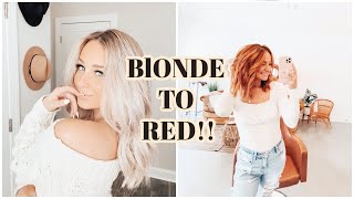 Blonde To Red Hair!! Ahhh
