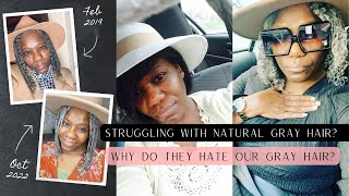 How To Love Your Natural Gray Hair African American Gray Hair Transitioning Greyhair Journey