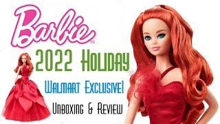 Barbie Signature 2022 Holiday Doll Red Hair  Walmart Exclusive  Ecw  Unboxing & Review