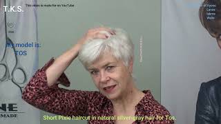 A Nice Short Pixie Hairstyle In Silver-Gray Hair* Tos, Models In T.K.S Tutorial