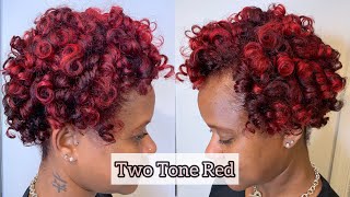 Two Tone Red Hair And Perm Rod Set
