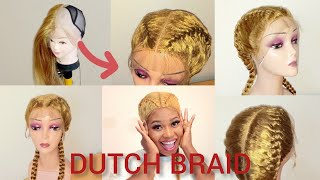 Realistic Hand Made Dutch Braided Wig |No Full Lace Needed Easy Method