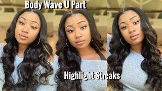 Forget The Lace! Body Wave Upart Wig With Highlights + Layered And Curled | Incolorwig Reviews