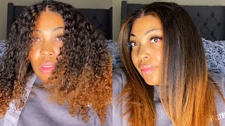 Blow Out On Curly Wig! Spicy Glueless Install | Hergivenhair