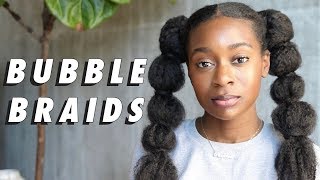 Bubble Braids On Natural Hair | Cheap Marley Hair Protective Style!