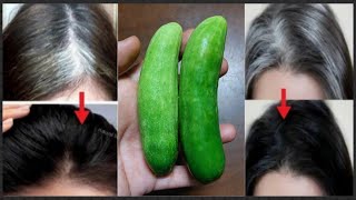 White Hair  Black Hair Naturally Permanently With Cucumber | Gray Hair Natural Dye With Cloves
