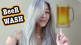 Beer Wash For Natural Gray Hair