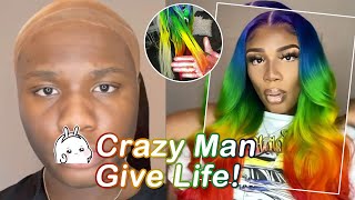 Ombre Tones Color Wig!  How To Slayy  Rainbow/Unicorn/6Ix9Ine Inspired Hair | #Ulahair