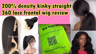 Finally A Natural Looking Wig!!!! (Beahairs 200% Density Kinky Straight 360 Lace Wig)