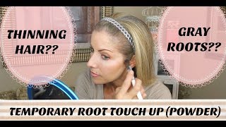 Gray Hair?  Thinning Hair?  How To Camouflage Thinning Hair & Gray Roots With Touch Up Powder