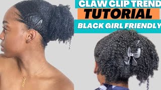 How To:Claw Clip Trend On My Type 4 Natural Hair|Black Girl Friendly #Type4Hair #Clawclip