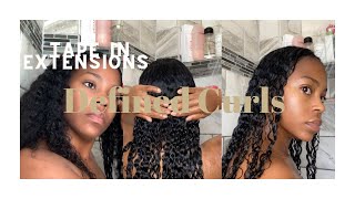 Summer Wash N Go Routine | Tape In Extensions | Defined Curls #Tapeinextensions #Curls