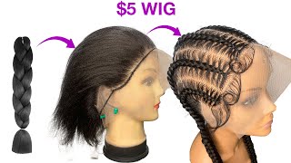 Omg $5 Wig Using Braid Extension