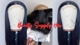 Buss Down Middle Part 5X5 Machine Made Closure Wig | Beauty Supply Hair | Aqua_Diva