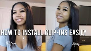 How To Easily Install Clip-Ins + Add Length To Your Silk Press