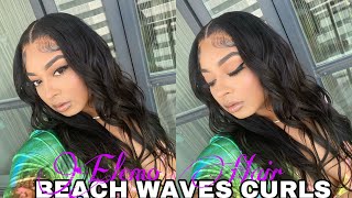 How To: Get Beach Waves Curls On 20" 5X5 Hd Lace Closure Wig Ft Elemo Hair | Assalaxx
