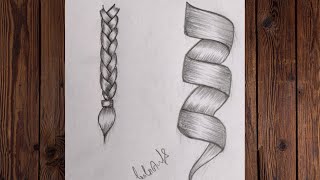 How To Draw Braids & Curly Hairstyles||Easy Braids & Curly Hairstyles#Shorts