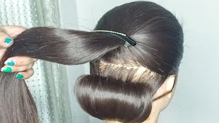 Low Bun Hairstyles ! Easy  Hairstyles For Long Hair With Back Pin ! Bun Hairstyles For Saree#Hair