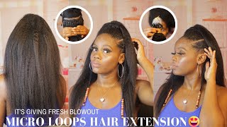 How To: Diy Micro Loops Hair Extensions On Short Natural 4C Hair Ft Niawigs