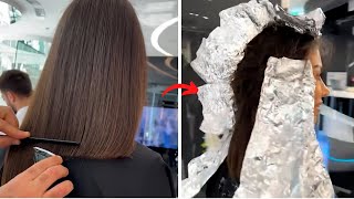 Cool Hair Cutting Technique & Color