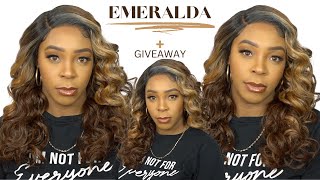 Outre Synthetic Hair Sleeklay Part Hd Lace Front Wig - Emeralda +Giveaway --/Wigtypes.Com