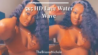 Watch Me Slay This 5X5 Hd Lace Closure Water Wave Wig  | Curly Hair Routine | Asteria Hair