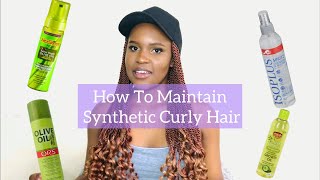 How To Maintain Synthetic Curly Braids/Weave/Wig/Crochet Hair