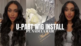5 Min U Part Wig Install !  | 24 Inch Body Wave | Ft Nadula Hair
