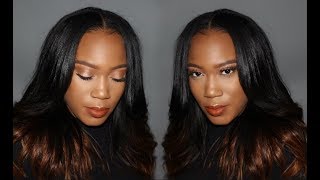 Natural Quick Weave Leave Out Tutorial - Unice Hair