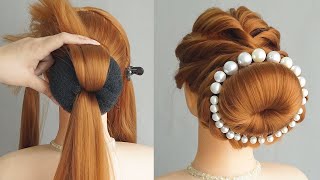 High Messy Bun Hairstyle For Wedding - Easy Hairstyle Updo