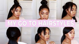 12 Easy Hairstyles For Short/Medium Hair (My Current Fave Go To Hairstyles)