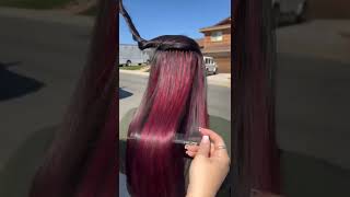 Red Hair Color / Latest Hair Extensions Technology #Hairtransformation #Red_Hair
