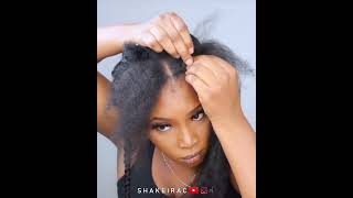  No Sew No Lace No Glue | Easy U-Part Wig Styling & Install For Short 4C Natural Hair | Shakeira C