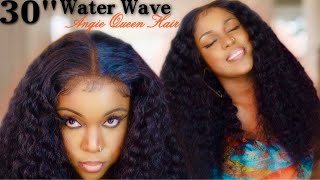 30"!!5X5 Hd Water Wave Lace Wig Install Ft. Angiequeen Hair