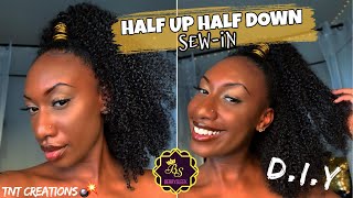 Half Up Half Down Sew-In | Diy | For Beginners