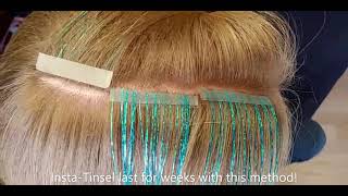 Diy Tinsel Tutorial: How To Put In Hair Bling String Extensions That Are Removeable And Reusable