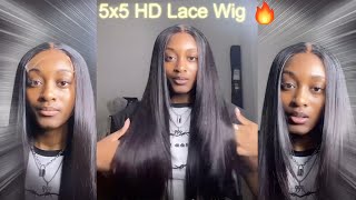 Find Her Lace? 5X5 Hd Lace Closure Wig Installed! I'M Obsessed With Silky Hair -- #Ulahair.