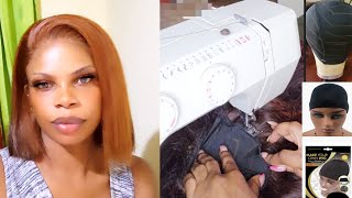 (Diy) How To Make A Lace Frontal Wig Using A Sewing Machine /All You Need To Know