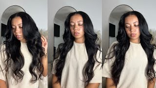 The Easiest U-Part Wig Install | Natural Blowout Style + Layers | Ft. Nadula Hair