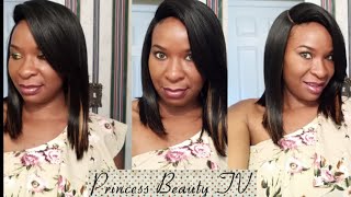 $22 Wig!! Model Model Synthetic Hair Over Bang Lace Part Wig - Fabia
