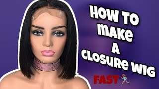 How To Make A Lace Closure Wig On Sewing Machine! Easy!! Beginner Friendly!!