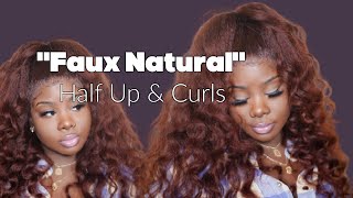   Faux Natural |  Kinky Straight 33B Half Updo & Wand Curls  I Love It !! Nadulahair