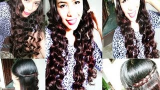 Back To School Hairstyle/ Work Hairstyle- Day 1 No Heat Curls- Braids And Twist