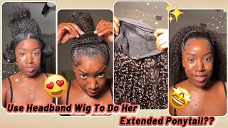Tutorial: To Do Extended Ponytail Using Headband Wig? #Elfinhair, Protect Natural Hair