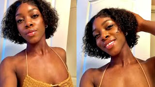 How I Style And Define My Curly Wig For Summer 2021 | Ft. Amazon Wigs