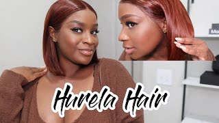 Hair Review | 10 Inch Dark Auburn Bob Wig | Hurela Hair