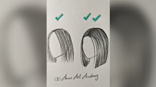 How To Draw A Short Hair Girl - Pencil Sketch Drawing #Shorts